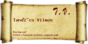 Tanács Vilmos névjegykártya