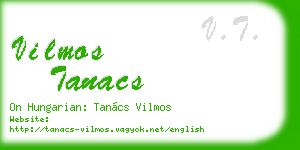vilmos tanacs business card